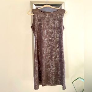 Femmes je vous aime made in FRANCE dress brown with metallic print large